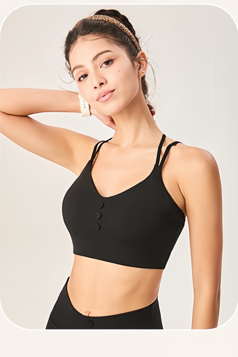 Triple Button Sports Bra
